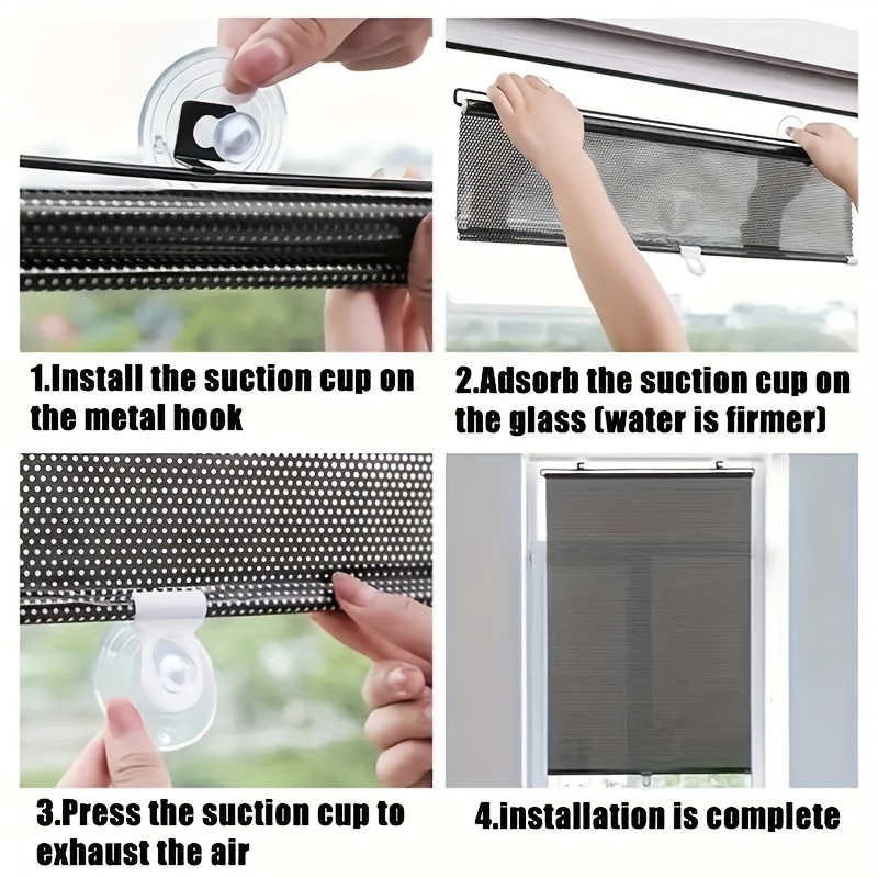 Automatic Retractable Roller Blinds Sunshade Car Bedrooms - Temu