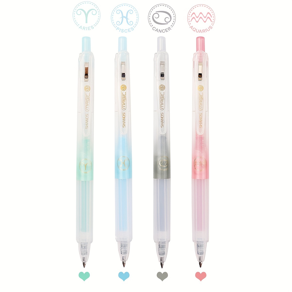 Retractable Constellation Gel Ink Pen Bullet Nib 12 Color - Temu