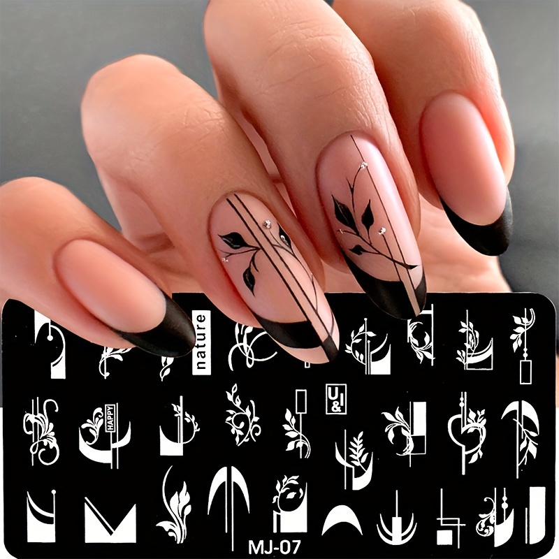 

Nail Art Stamping Plate, Butterfly Leaves Lines Stencil Template For Nail Polish, Nail Stamper Plates For Manicure Salon