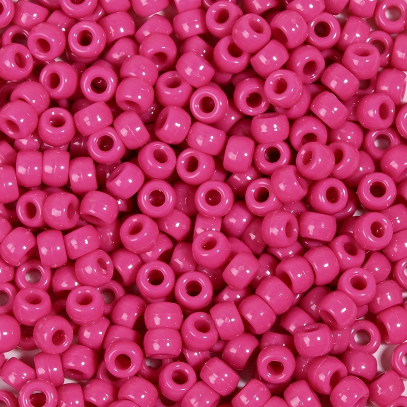 24 Colors Acrylic Pony Beads, Holes Bulk For Diy Arts Bracelet Necklace  Earrings Hair Braiding Jewelry Making Craft Supplies - Temu