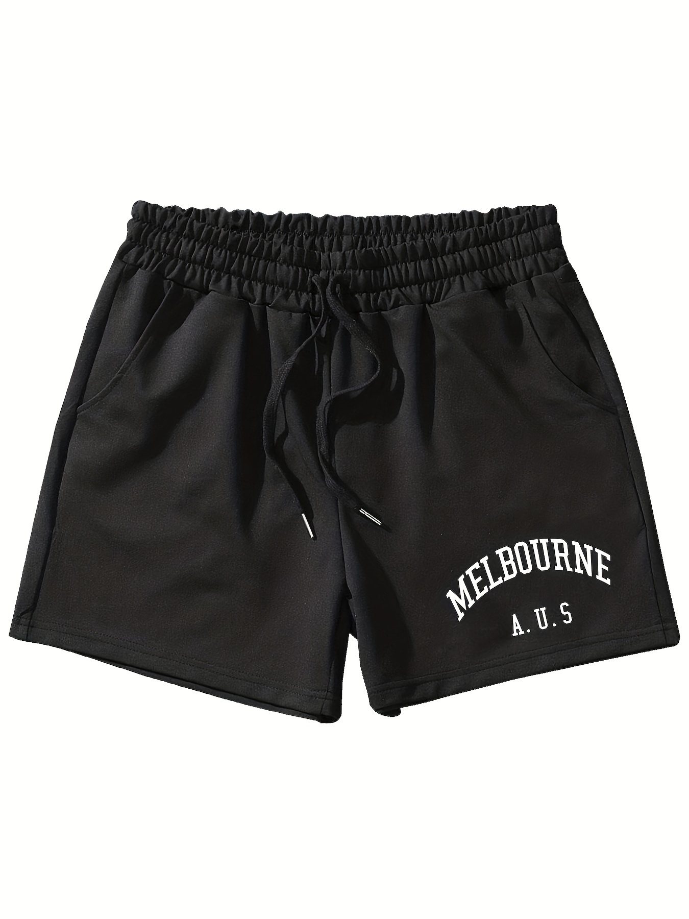 Damen Shorts Knielang - Baumwolle-Leinen, Elastischer Bund Mit Kordelzug