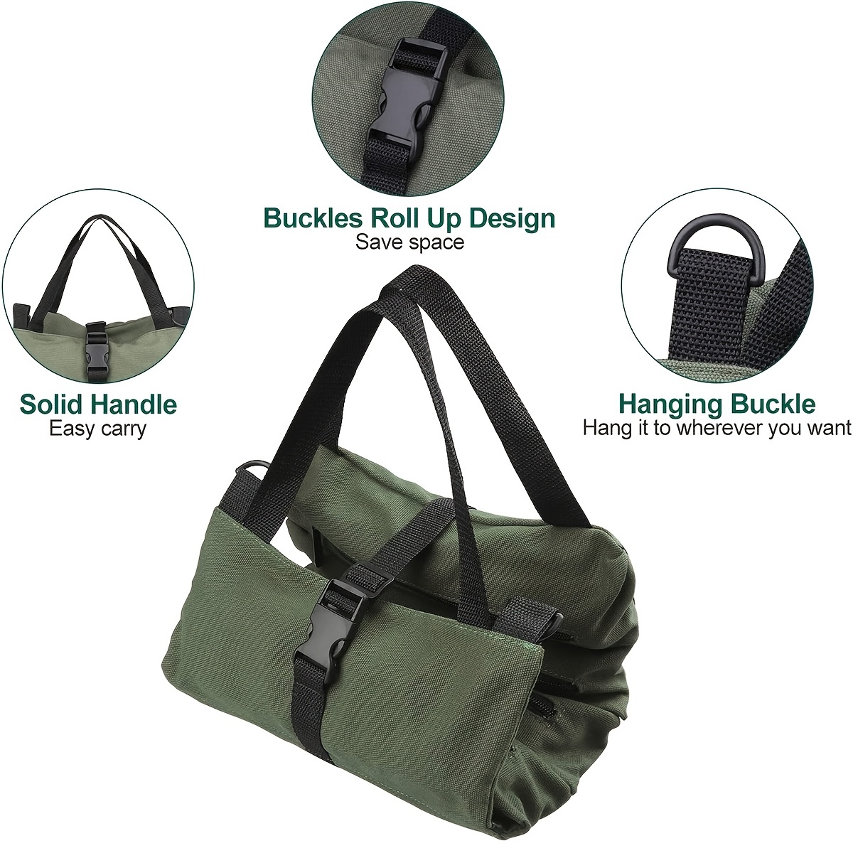 TPACKSTAR - Bolsa de herramientas, bolsa enrollable portátil, 6 bolsas de  herramientas desmontables, bolsa de herramientas pequeña, regalos para él