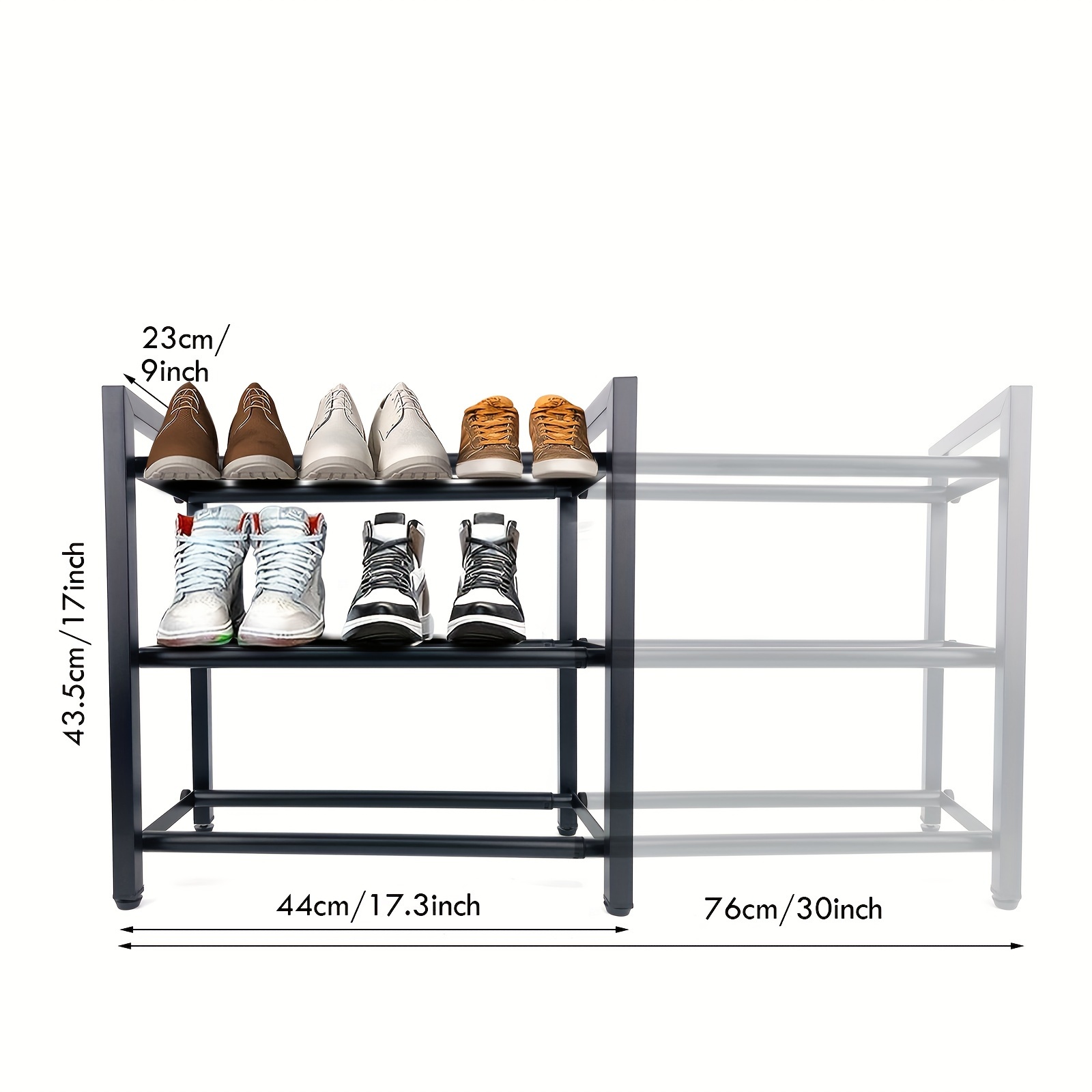 1pc Pink Shoe Storage Rack, Minimalist Non-woven Fabric Z-shaped Shoe Shelf  Organizer And Storage For Floor And Home