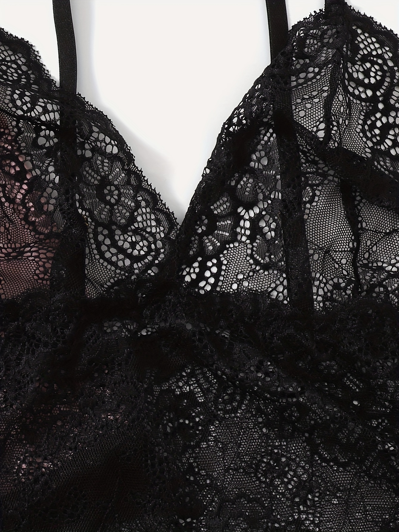 Black Lace Lounge Woman Bralette Set