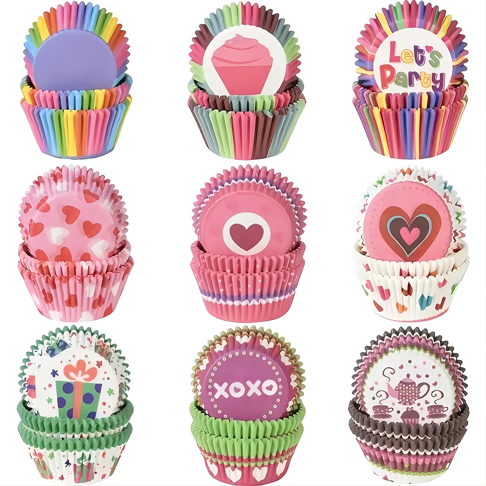 100 Piece Lets Party Cupcake Liners, Paper cupcake liner