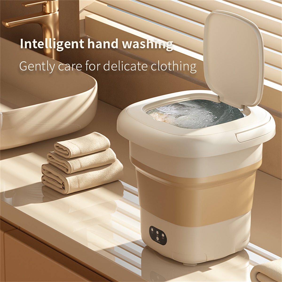 Us Plug Folding Washing Machine, Mini Washing Machine, Portable Washer,  Suitable For Travel Use, Underwear Bra Socks Washing Machine, Suitable For  Home Use - Temu Mexico