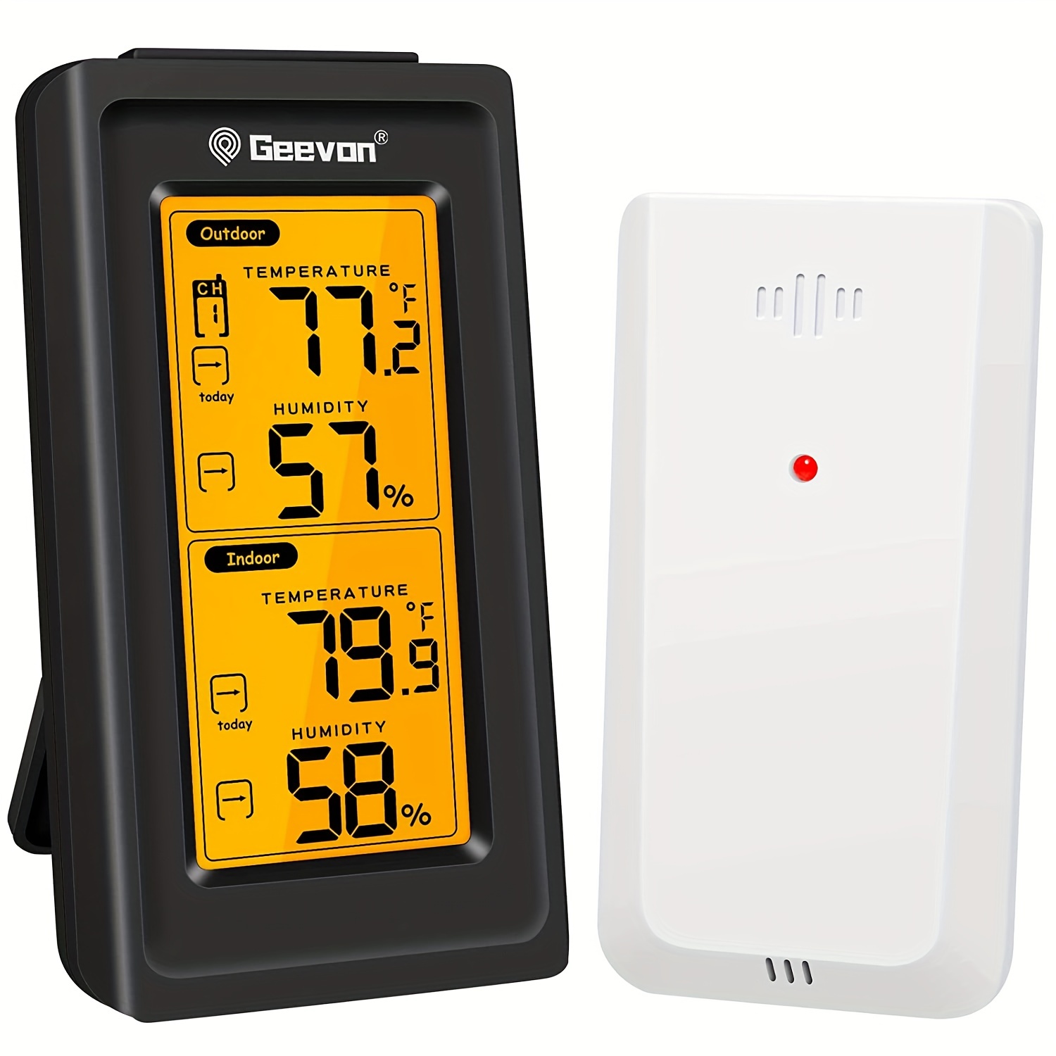 Geevon Weather Stations Wireless Indoor Outdoor Thermometer - Temu