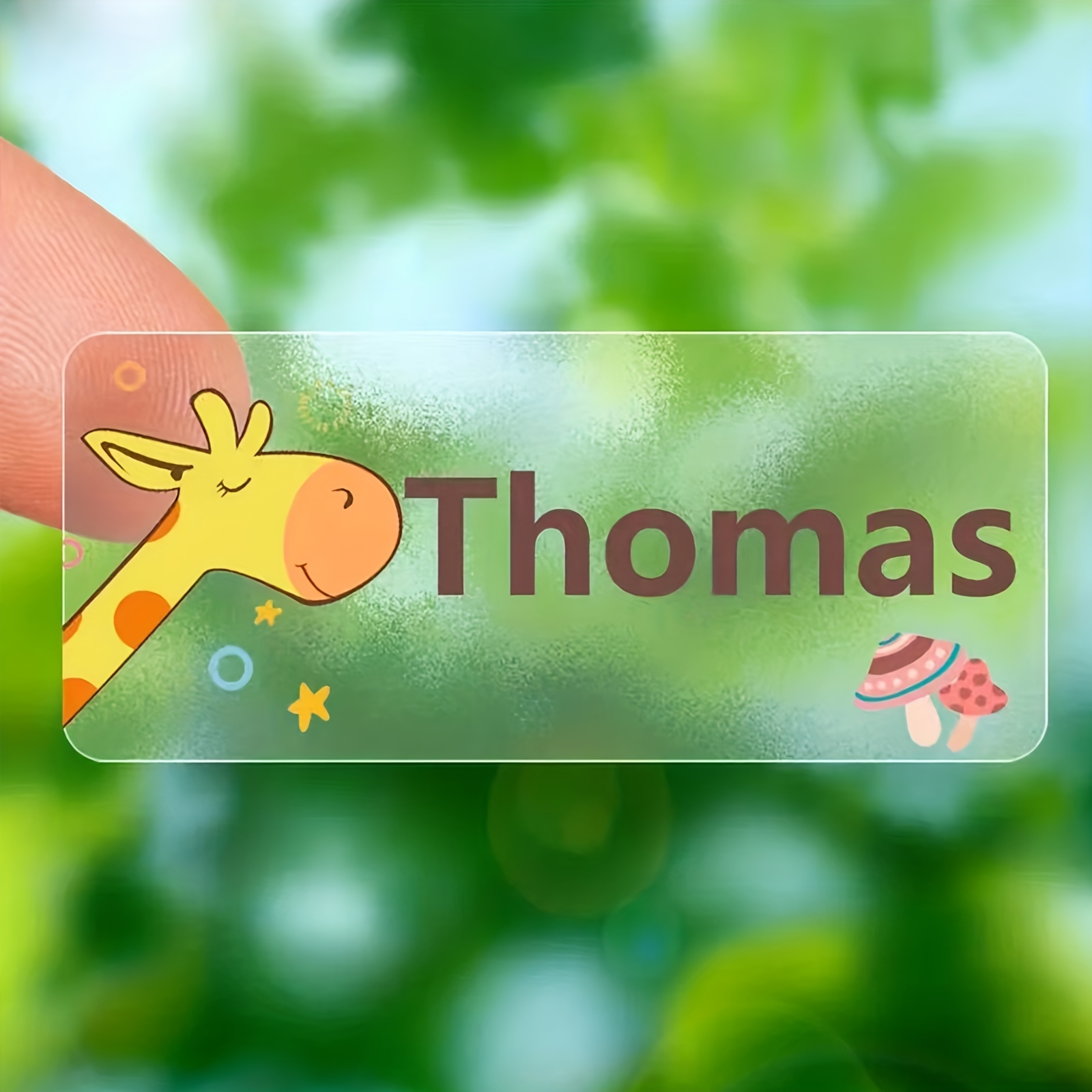 Custom Name Stickers Waterproof Cartoon Pattern Label