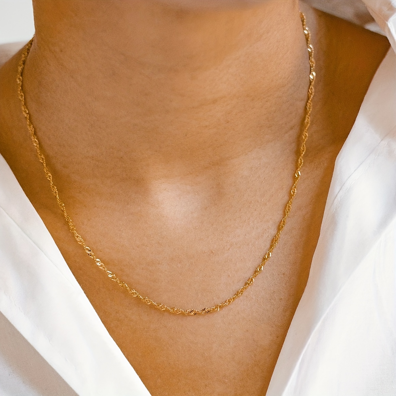 Simple gold sale chain for women