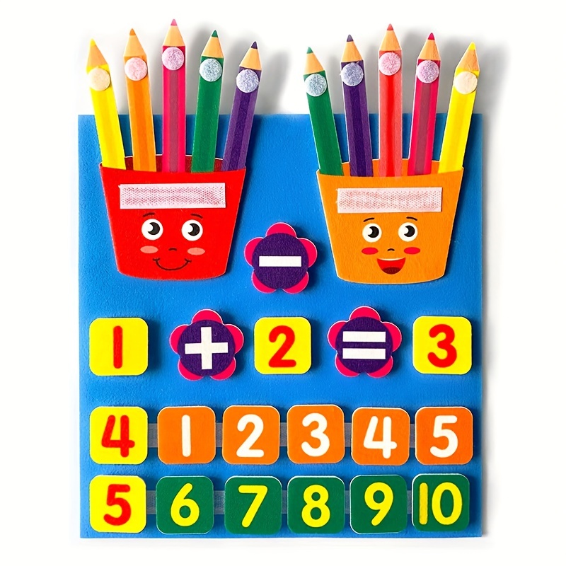 Puzzle En Feutre Pour Enfants Éducation Précoce Crayon Nombre