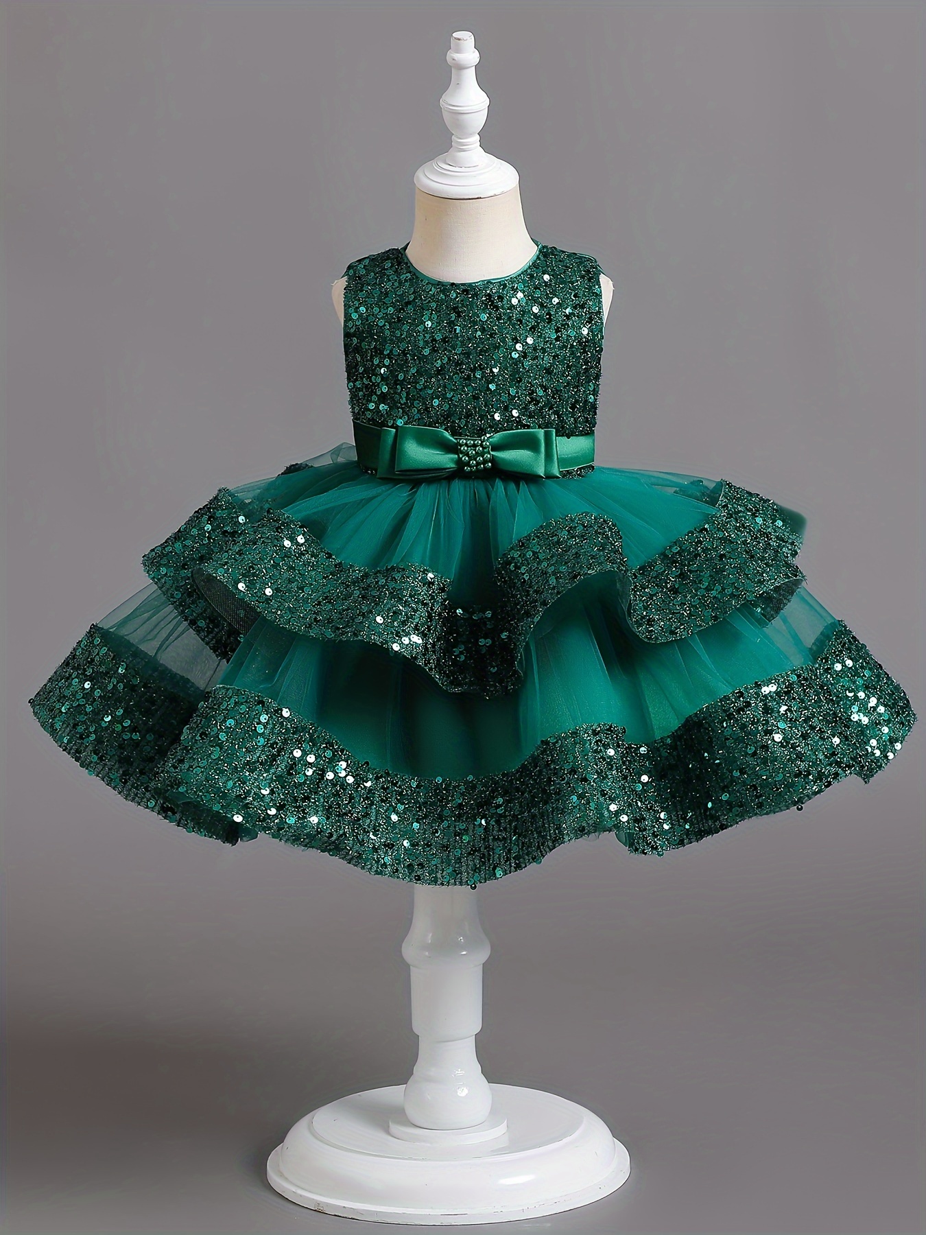 Dark green dress for baby clearance girl