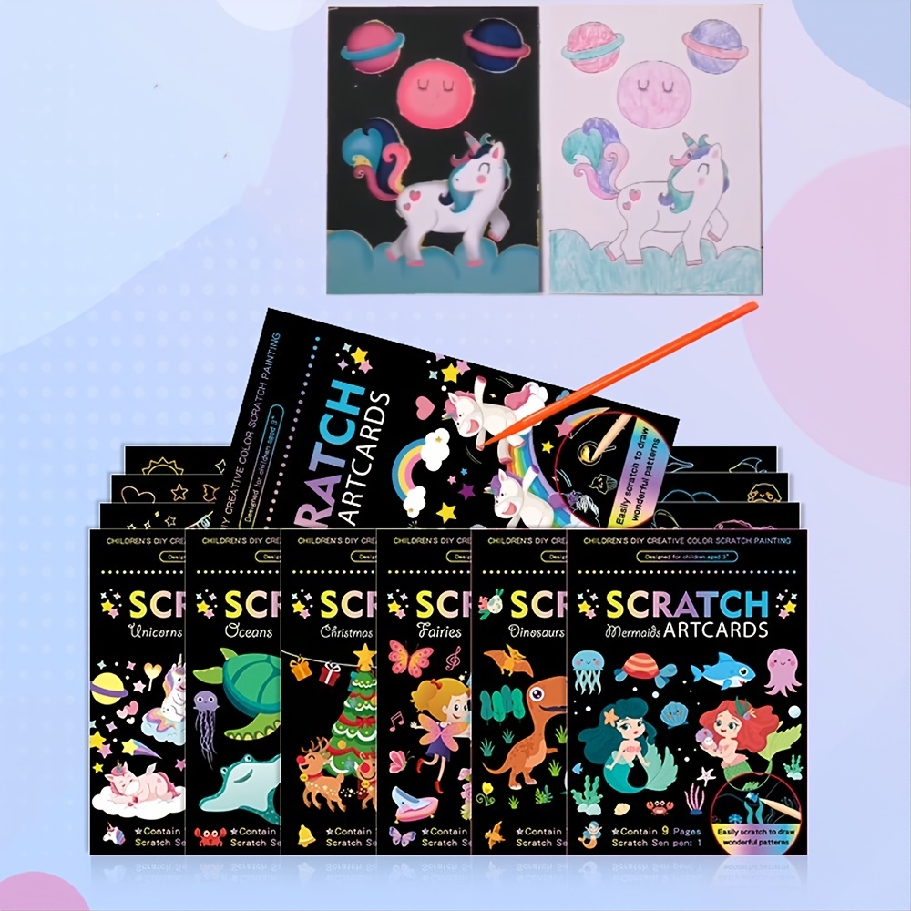 Magic Scratch Paper Kids Scratch Rainbow Art Paper Scratch - Temu