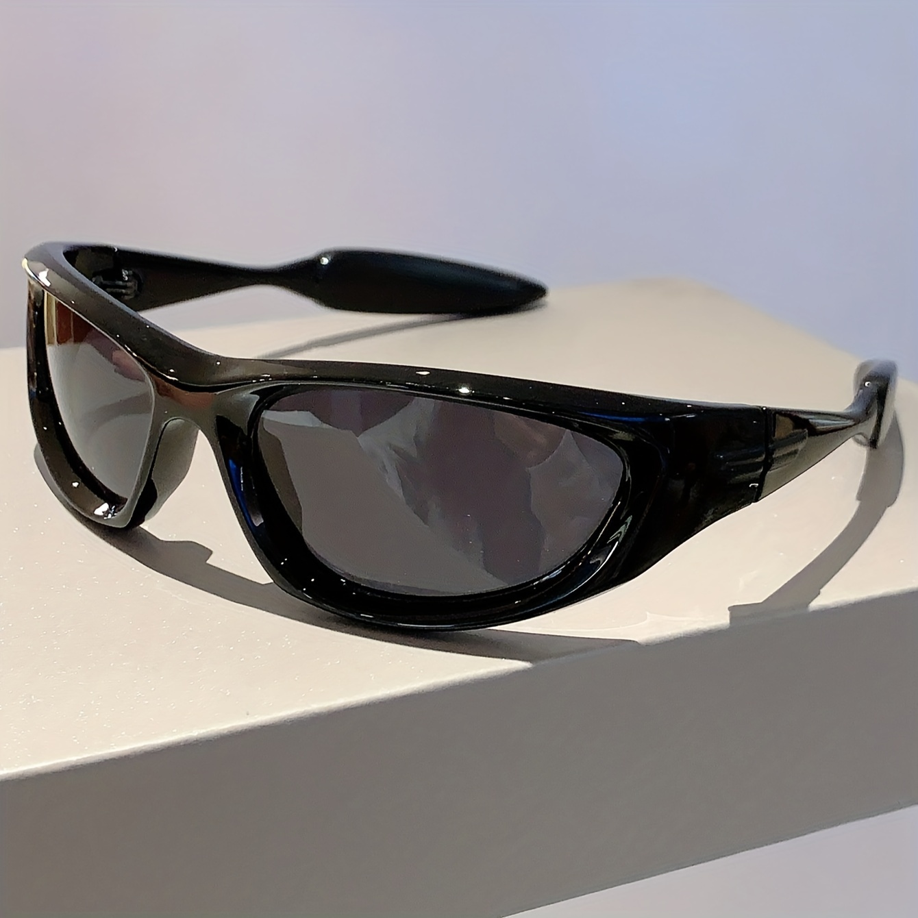 Metal wrap-around sunglasses