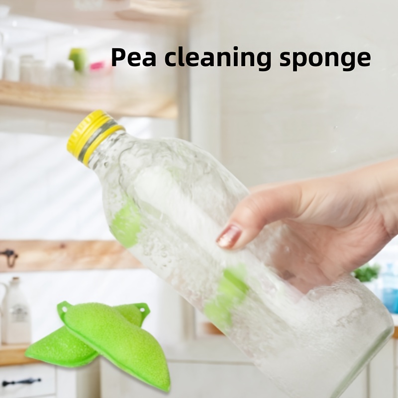 6pcs, Pea Cleaning Sponge, Magic Beans Bottle Cleaner, Mini Cleaning Sponge  Tool, Bottle Cleaning Sponge Artifact, Reusable Kitchen Cleaning Sponge Fo