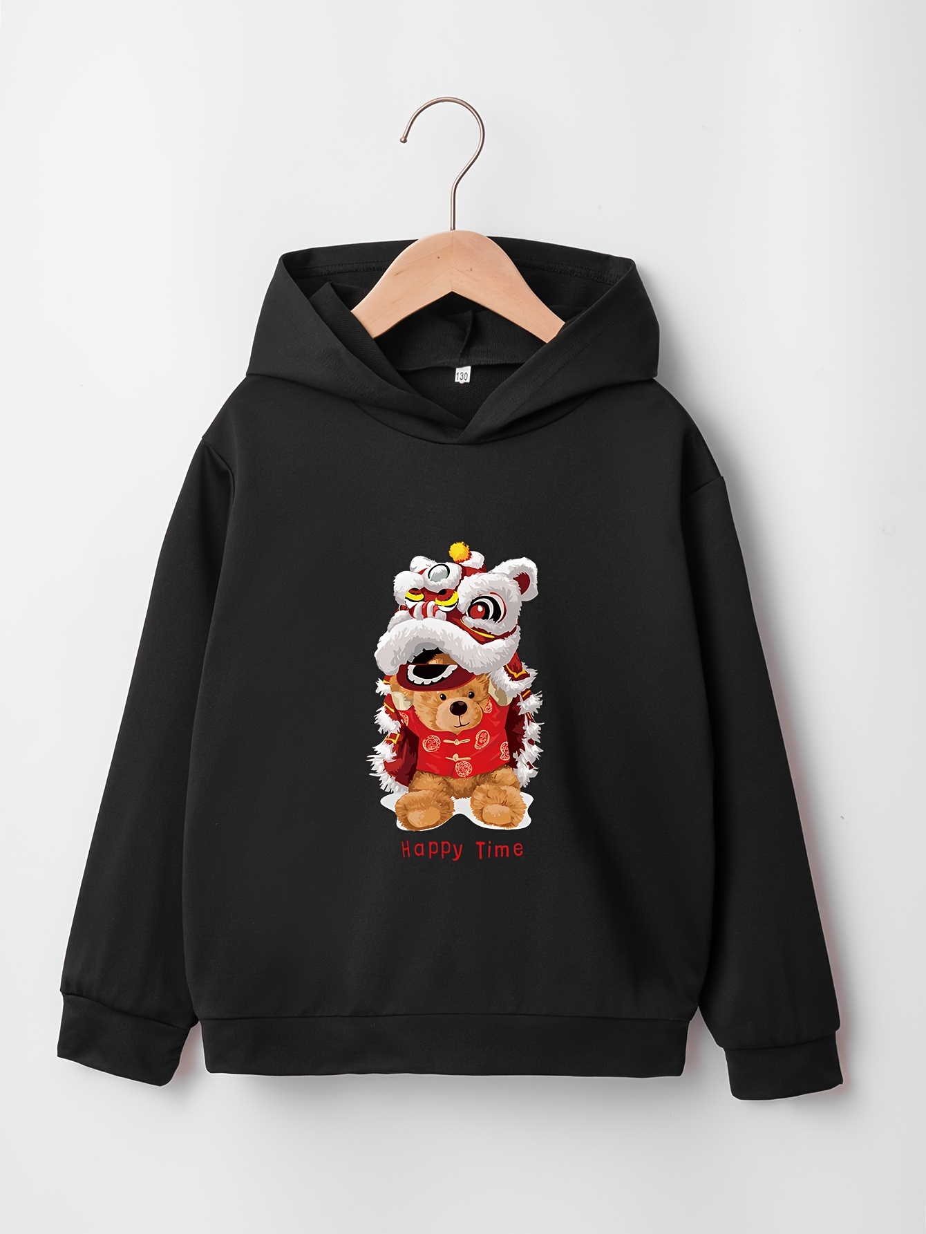 Cartoon Lion Dance Pattern Print Sweatshirt Kids Boys Keep - Temu