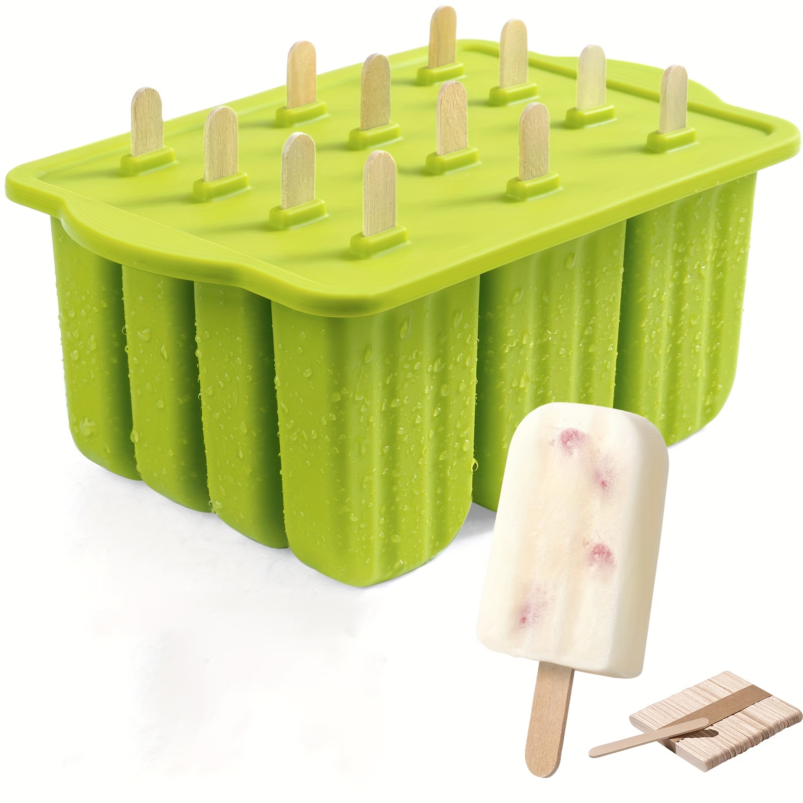 1 Set Popsicles Molds 12 Cavities Silicone Popsicle Molds For Kids Adults  Food Grade Popsicle Maker Molds Bpa Free Ice Pop Mold Homemade Ice Pop Maker  With Popsicle Sticks Popsicle Bags