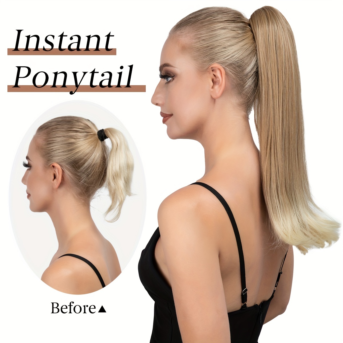 180 rotating claw clip ponytail extension for women   synthetic curly wave hairpiece natural look with high temperature fiber versatile styling for all hair types versatile hairpiece curly     clip details 3