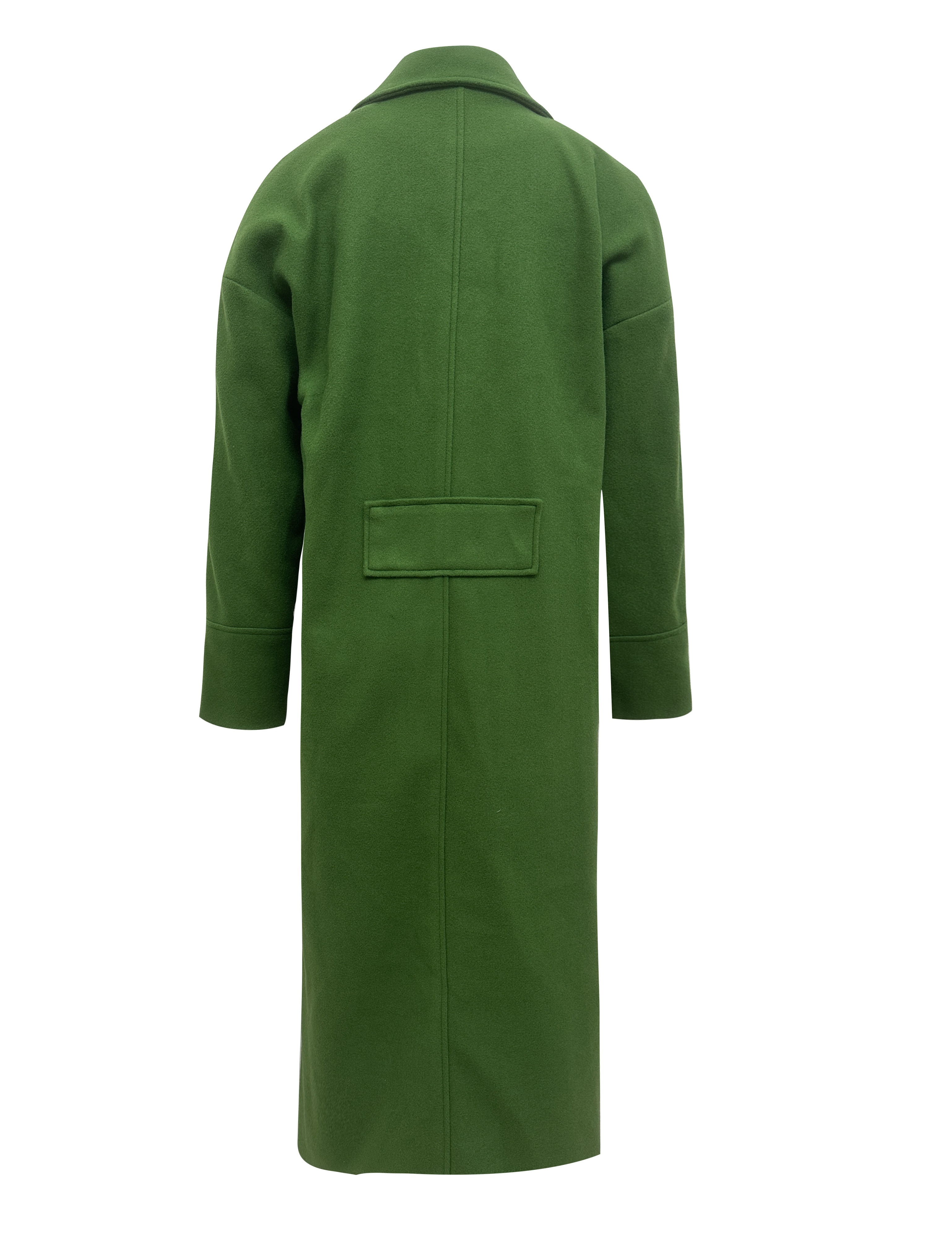 Solid Lapel Coat Long Length Casual Outwear Winter Fall - Temu