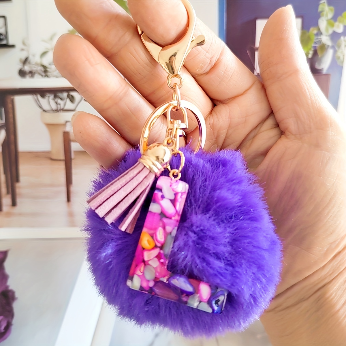 ZPB Sorority Puff Ball Keychain - d3 Creative Concepts, LLC