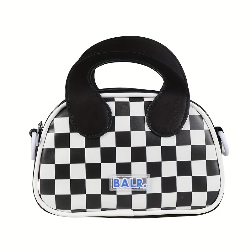 Girls Plaid Handbag Casual Shoulder Bag