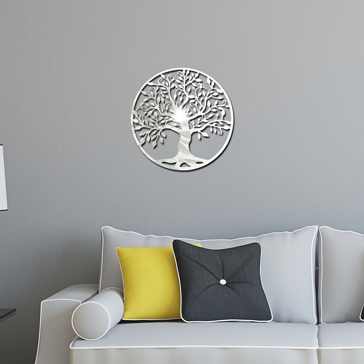 Acrylic Round Mirror Wall Sticker Self adhesive - Temu