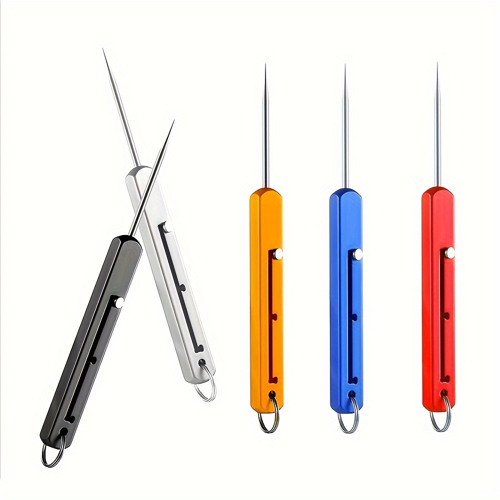 

1pc Portable Metal Toothpick: Self-defense, Fruit Picking, And More - Adjustable, Outdoor, And Telescopic!