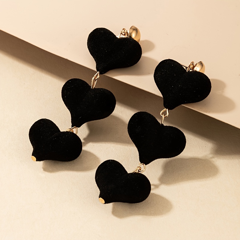 Love Velvet Long Earrings, Female Gift