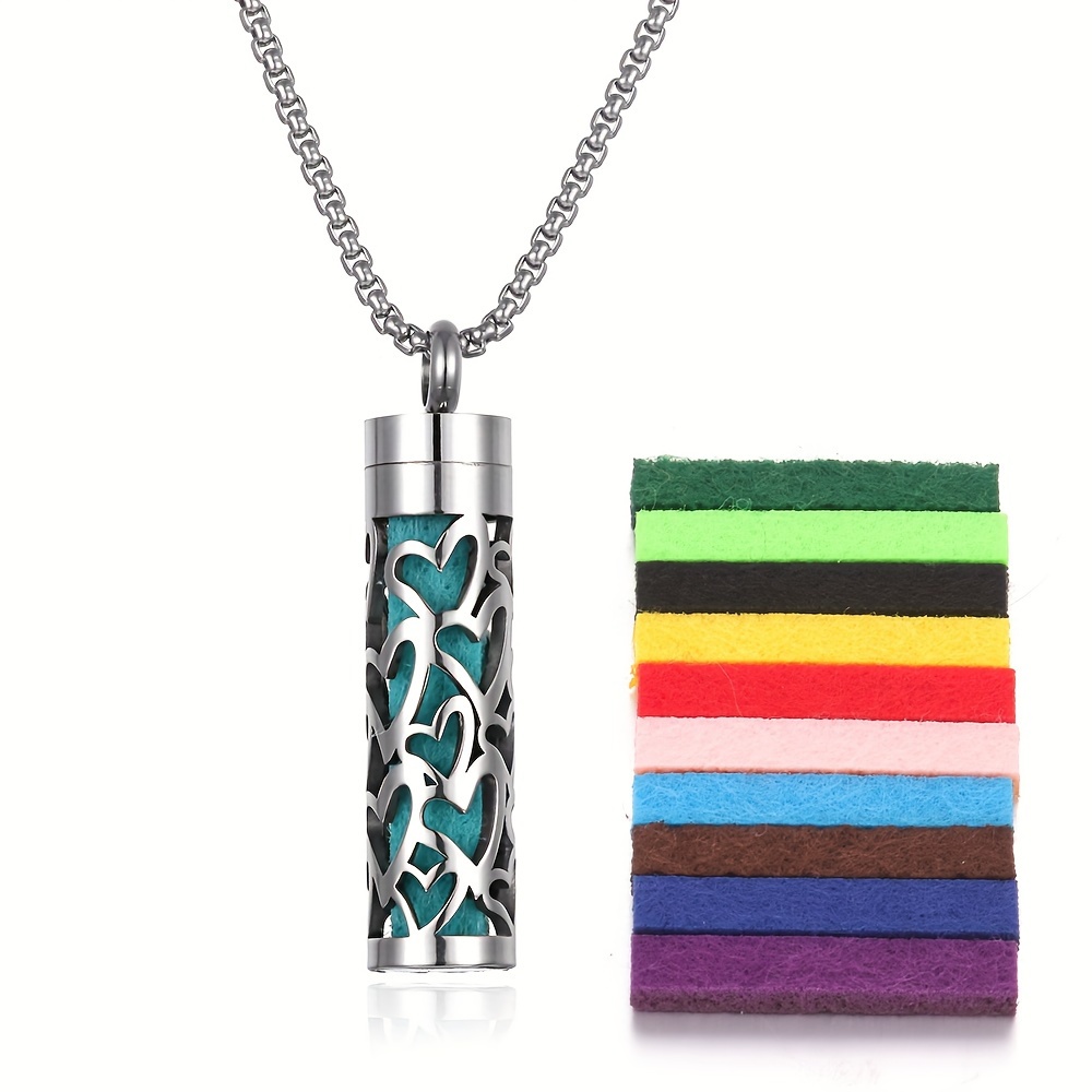 Stainless steel essential hot sale oil diffuser necklace