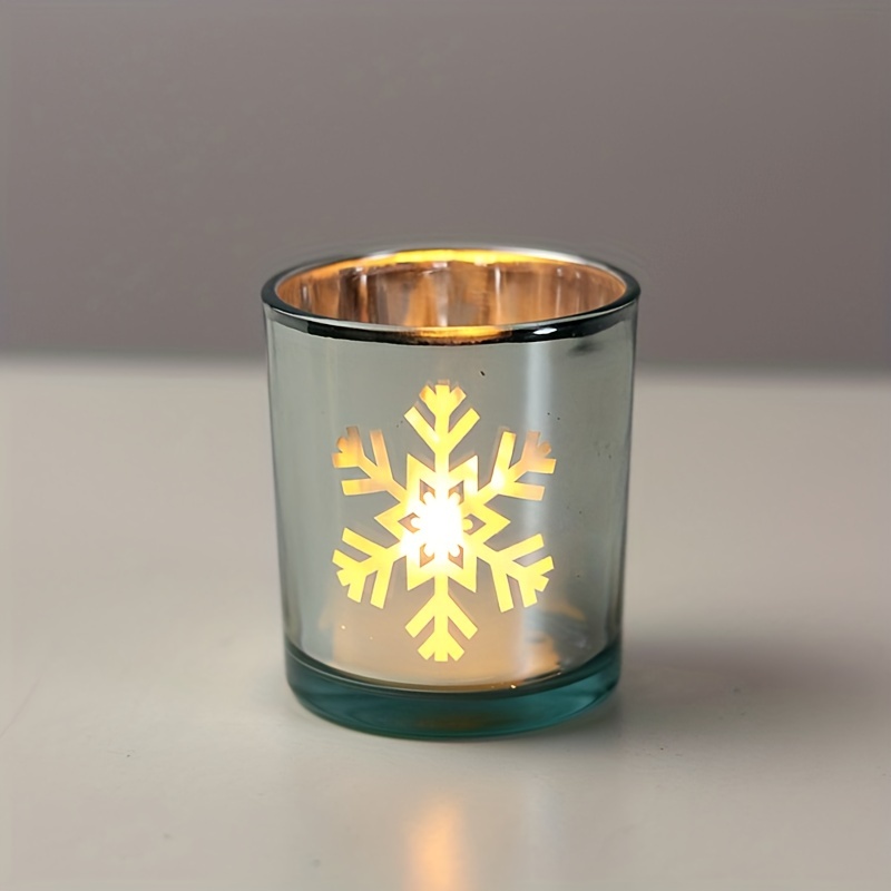 Scented Candle Cups Christmas Electroplated Glass Candle - Temu