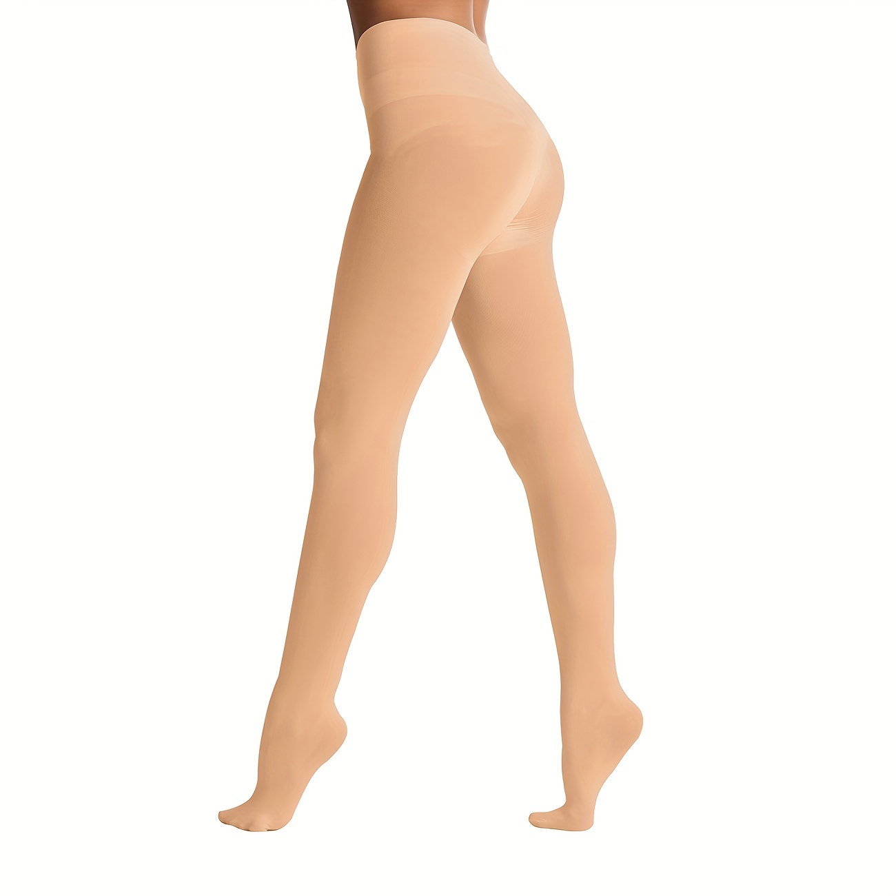 Opaque Slim Tights, High Waist Elastic Footed Pantyhose, Women's Stockings  & Hosiery