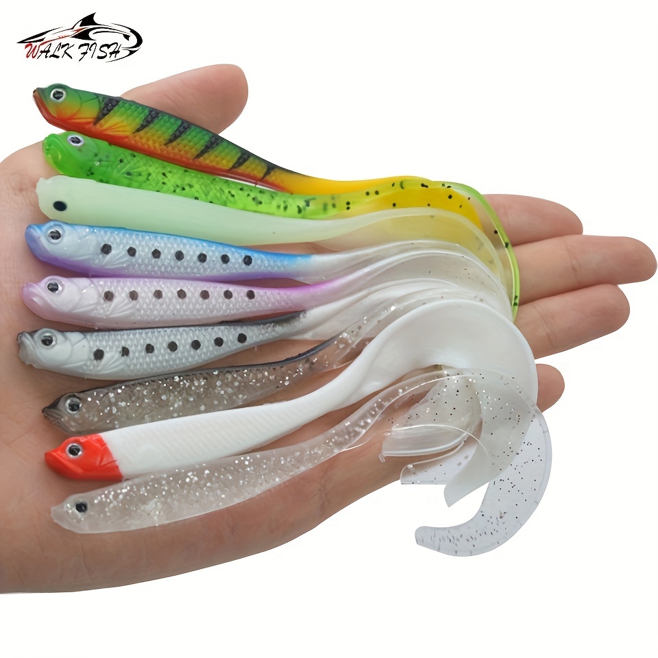 

4pcs Soft Artificial Fishing Lure Worm Swim Baits - Walk Fish 12cm 5.5g - Lifelike Design For Effective Fishing