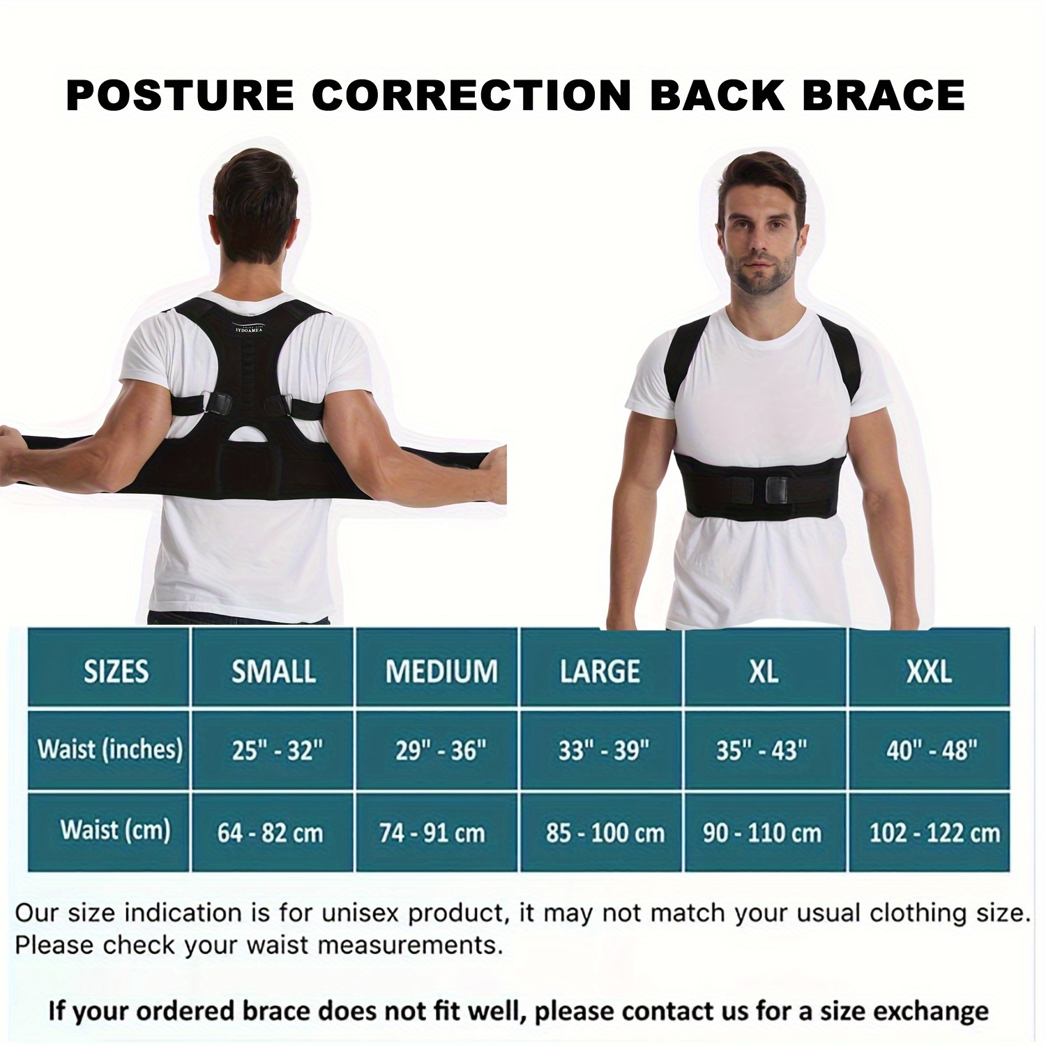  MOHUACHI Thoracic Back Brace Posture Corrector- Magnetic Lumbar Back  Support Belt-Back Pain Relief, Improve Thoracic Kyphosis, For Lower and  Upper Back Pain Men & Women (white, X-Large) : Health & Household