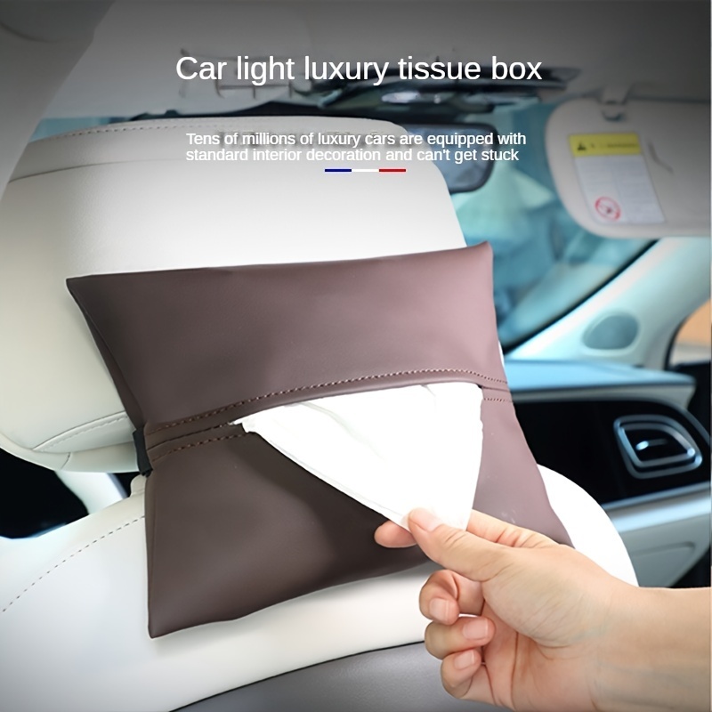 Car Tissue Box Car Suction Box Armrest Box Sun Visor Seat - Temu