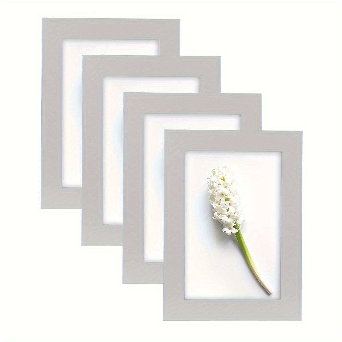 10 Pack Silver 4x6 Picture Frame with Mat or 5x7 without Mat for Wall and  Tabletop 