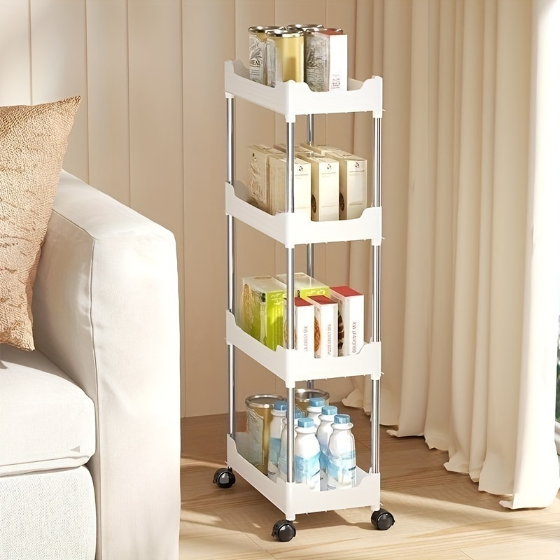 Small Cart Storage Rack Kitchen Floor Bedroom Snacks Mobile Bathroom Storage Rac