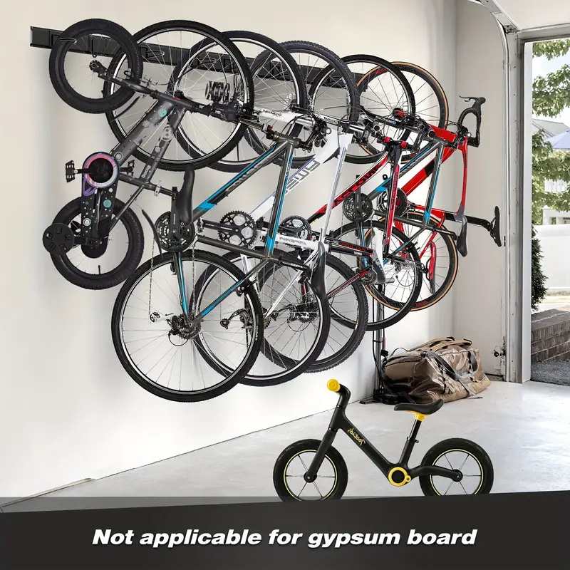 216cm/85in Support De Rangement Pour Vélo, Crochet Mural De Garage Pour Vélo  Avec 8 Crochets