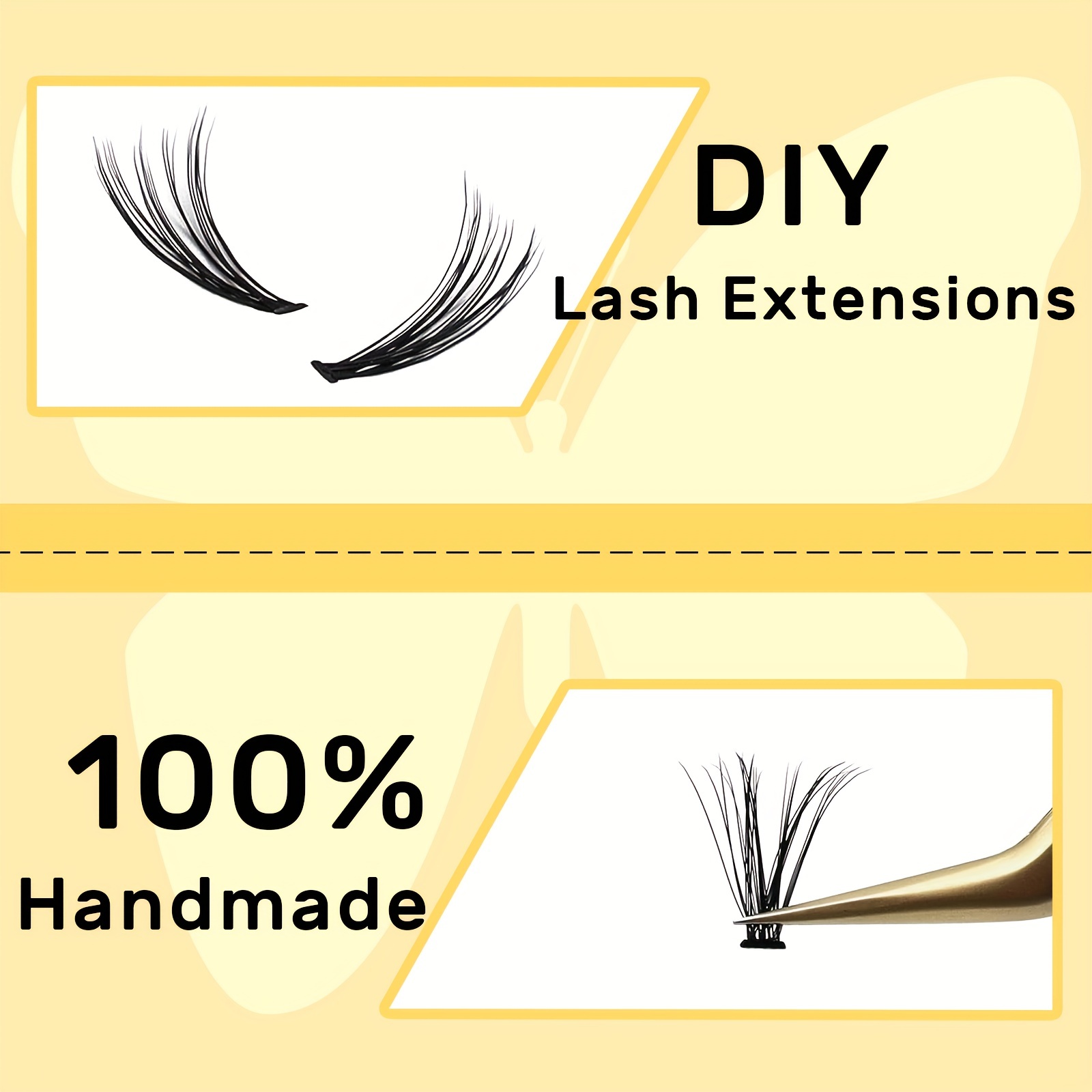 DIY Eyelash Extension Lash Clusters 60Pcs 30P C Curl 10 12 14mm Soft Comfortable