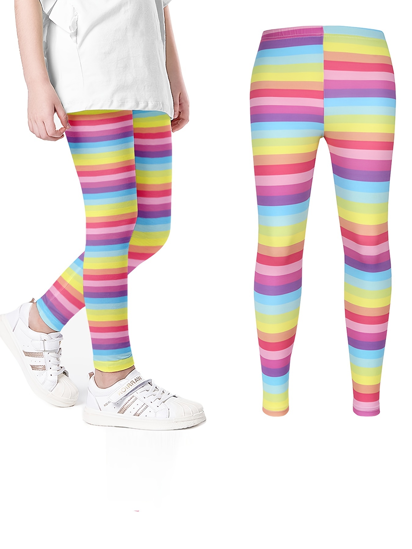 girls-casual-long-rainbow-stripes-elastic-waist-leggings-pants-clothes