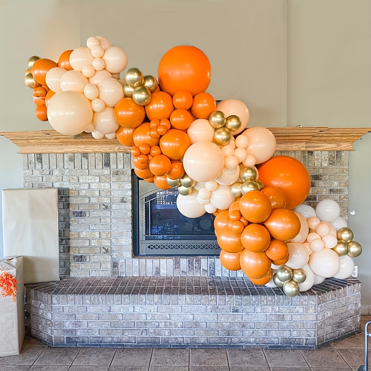 173 Orange Balloon Wreath Arch Set Macaron Light Orange - Temu Canada