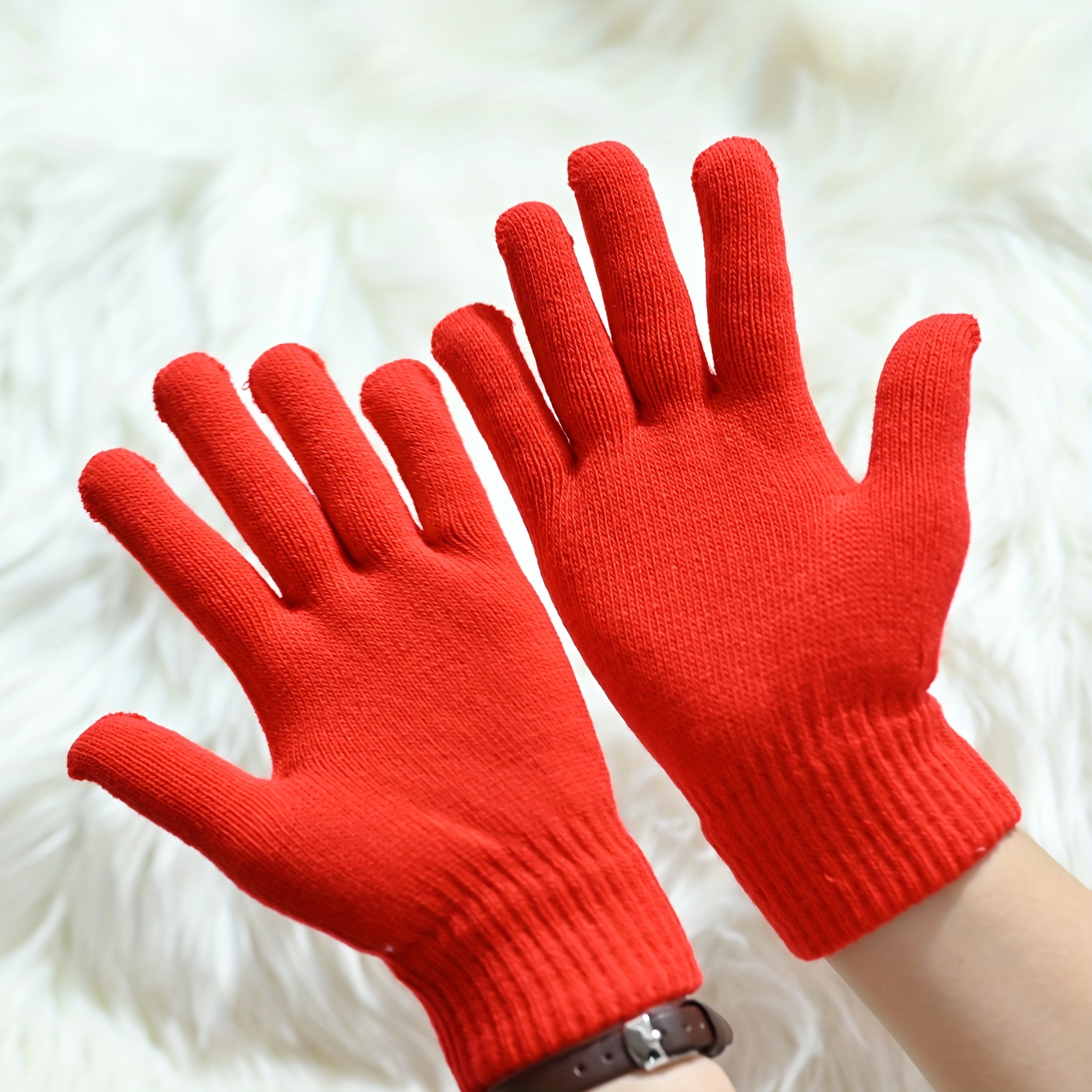 Winter Warm Thick Male Fingerless Gloves Men Clamshell Wool