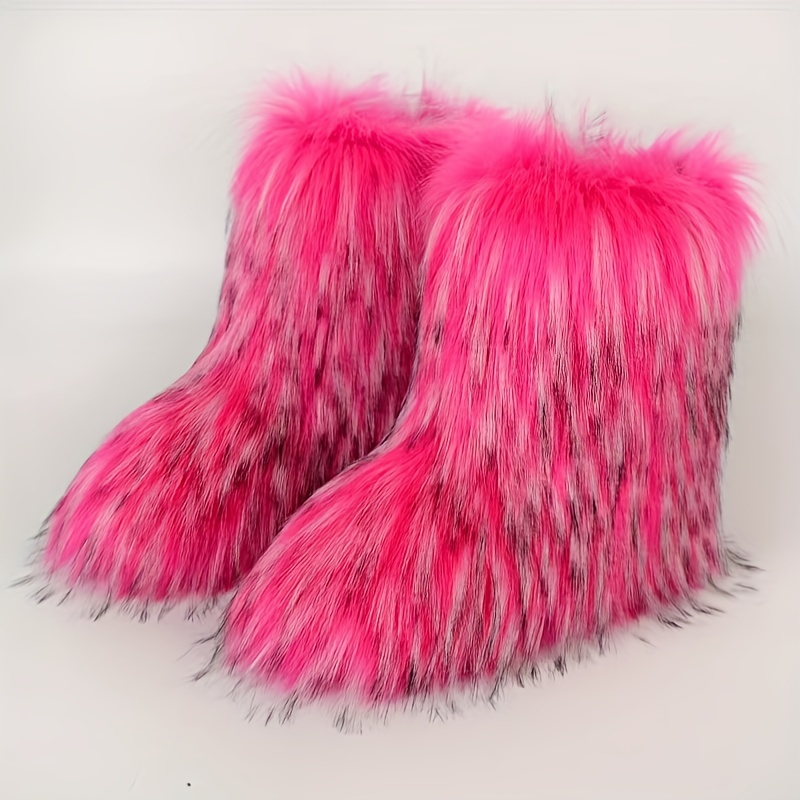 Pink deals fur boots