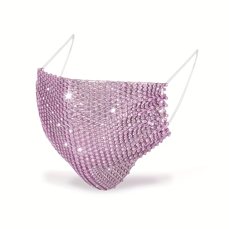 Bling Rhinestone Decorative Face Mask for Women