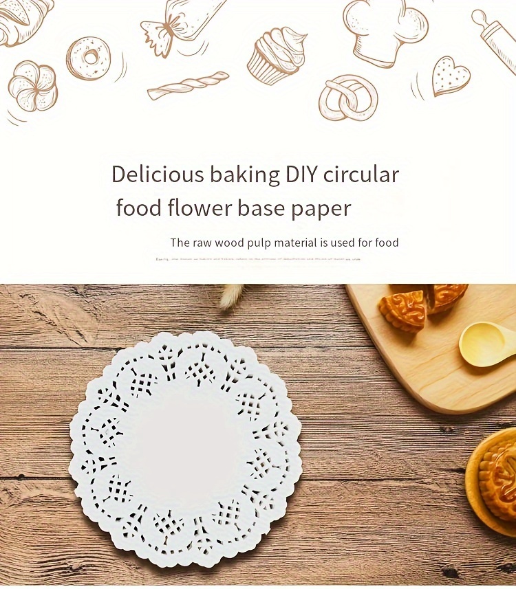 Round Lace Paper Doilies Doilies Placemats Grease Absorbent - Temu