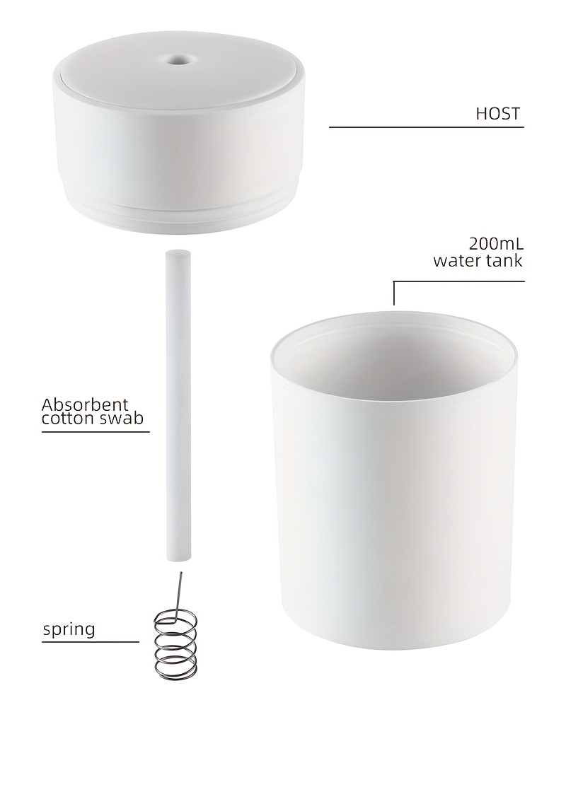 Mini humidificador de aire, difusor de aceites esenciales, lámpara  nocturna, humidificador silencioso portátil, difusor para el hogar y la  Rosa mayimx Humidificador de aire