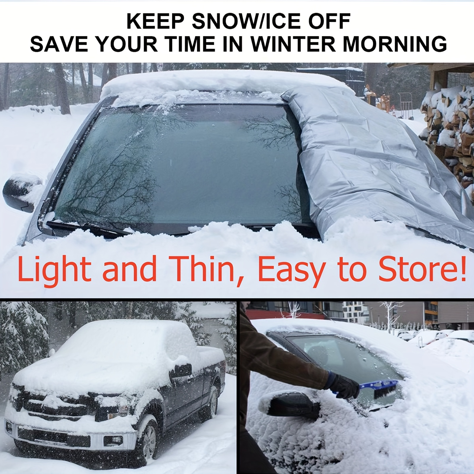 Car Windshield Snow Blocking Cover Anti-Freeze Sunshade