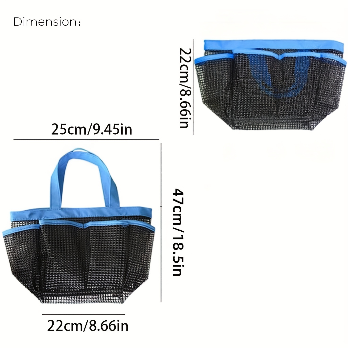 1PC Mesh Shower Caddy Portable, Hanging Portable Toiletry Bag Tote For Men  And Women, Quick Dry Bath Organizer Dorm Room Essentials With Multi Pockets  For Beach, Camp, Travel,Gym,College Dorms.