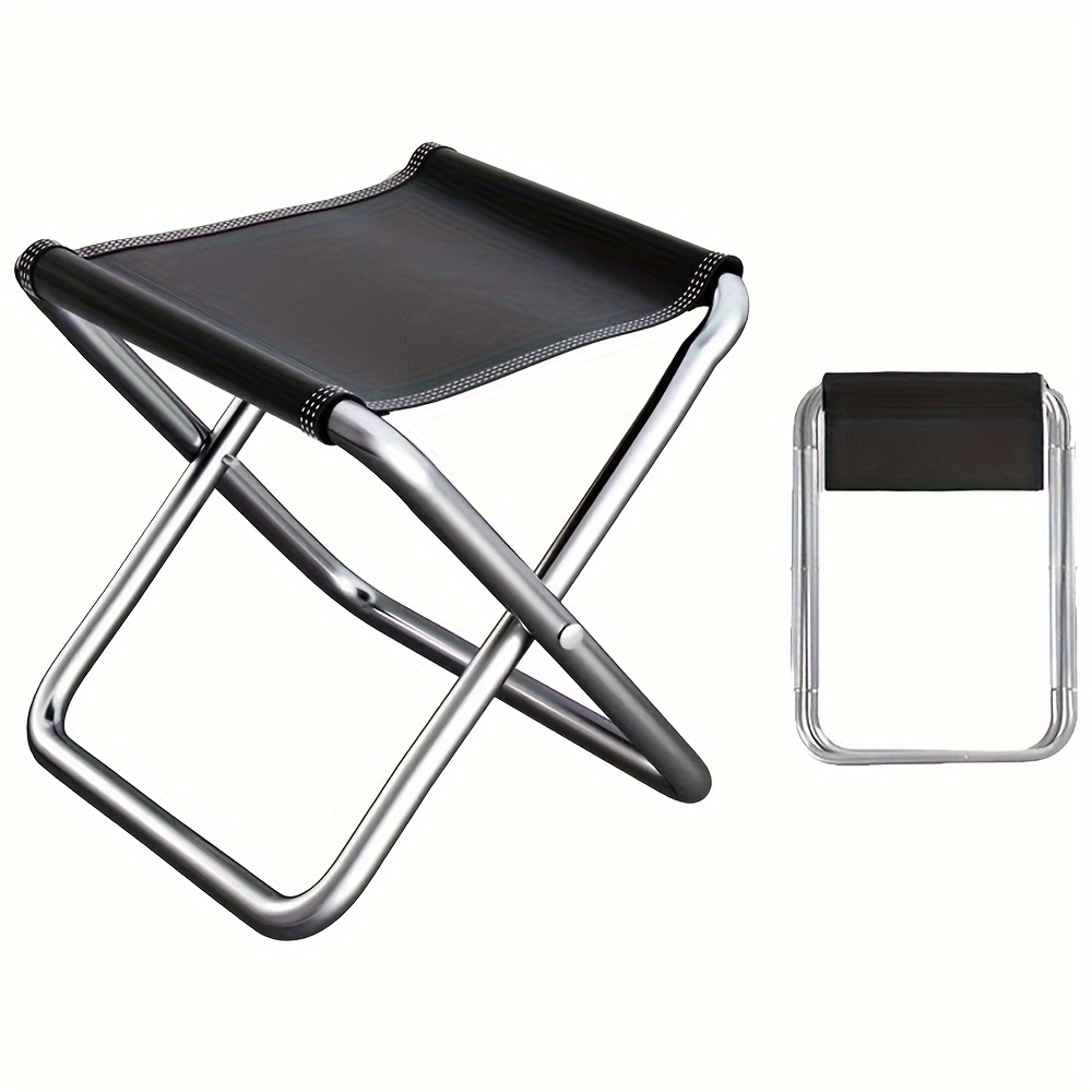 Outdoor Mini Fishing Chair Portable Folding Aluminum Small Stool Seat  Hiking Camping Picnic Folding Chair