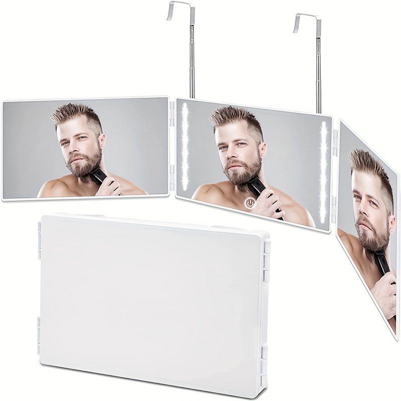 Espejo triple de maquillaje, espejo plegable de 3 vías, herramienta de  corte de pelo DIY, espejo de Ticfox