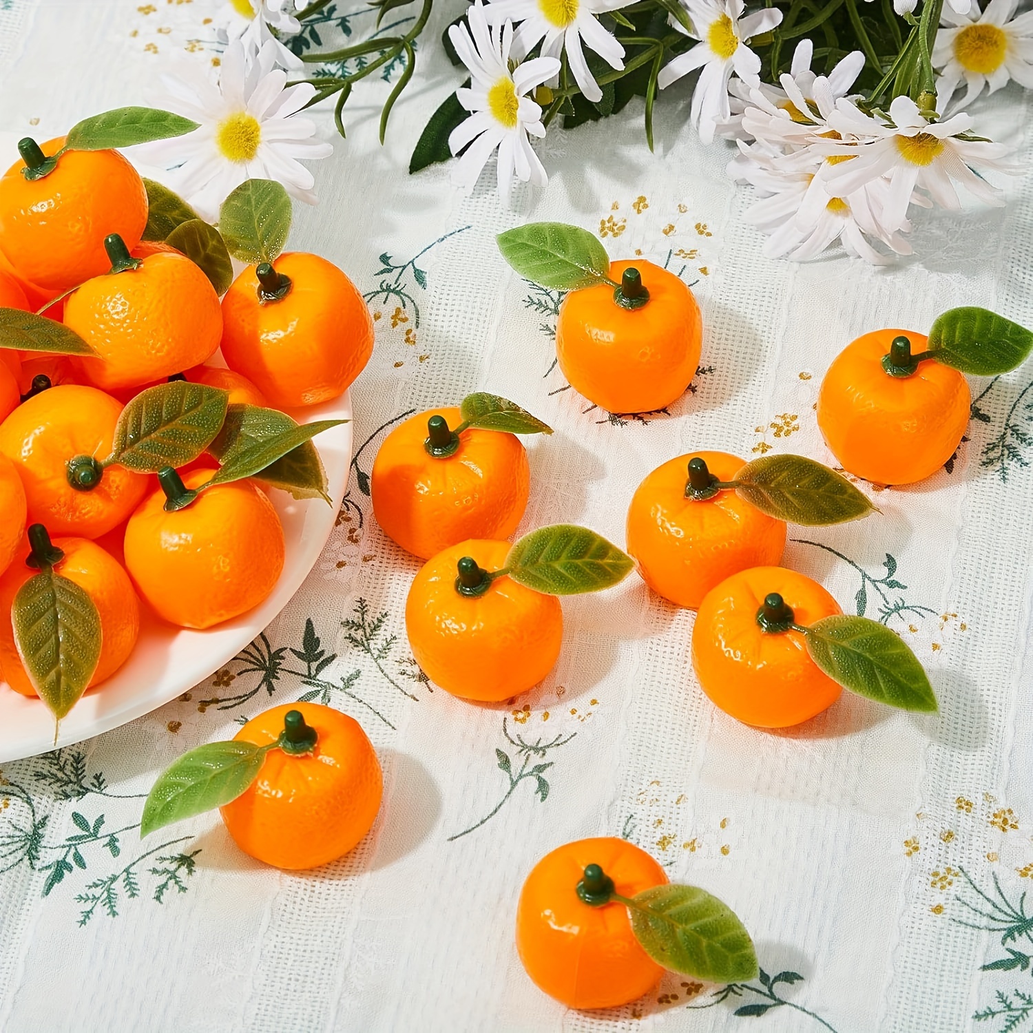 1pc Artificial Orange, Vivid Faux Fruit For Decoration, Home