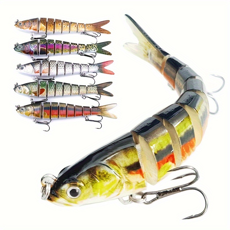 10pcs 11cm 13.4g Rattling Beads Minnow 10-color Hard Bait Imitation Fish  Bait With Triple Hook And 3d Eyes For Freshwater & Saltwater Fishing,  Minnow Hard Lure, Bass, Trout, Pike, Catfish